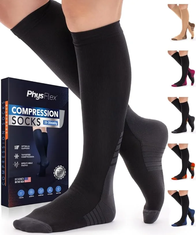 Compression Socks for Women & Men (20-30 mmHg)