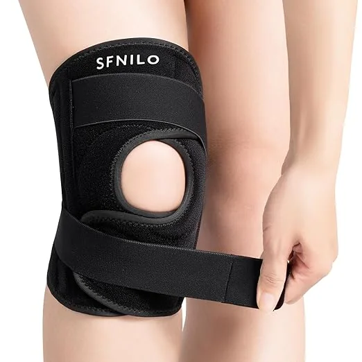 Knee Brace for Knee Pain & Arthritis – Adjustable Support with Side Stabilizers for Meniscus Tear, ACL, MCL Injuries Recovery – Relief