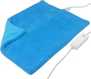Weighted Heating Pad Fast-Heating Technology for Back/Waist/Abdomen/Shoulder/Neck Pain and Cramps Relief – Moist and Dry Heat Therapy with Auto-Off Hot Heated Pad